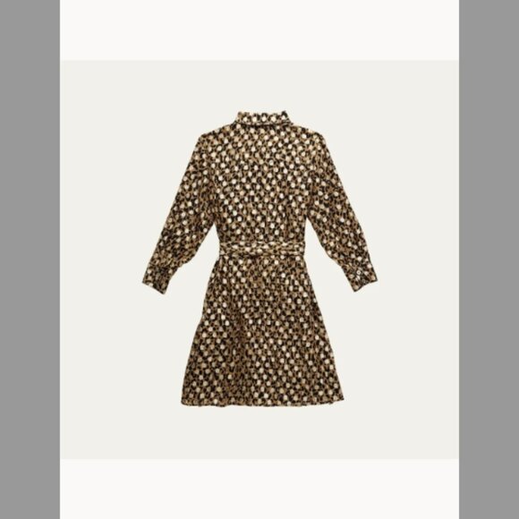 Golden Goose NWT Girl's Metallic-Leopard-Print Dress (Orig. $450) w/tax (Size 4) - Picture 2 of 5